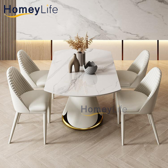 Hot Sale Home Furniture Living Room Dining Set 1 Table 4 Chairs Simple Design Extendable Dining Table