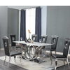 Home Furniture Dining Room Table Sets with Silver Stainless Steel