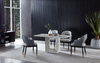 Hot Selling Rectangle Artificial Solid Marble White Dining Table for Home