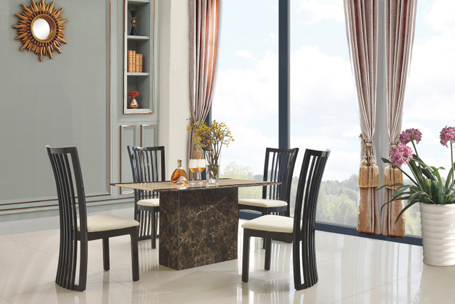 Luxury Restoration Marble Restaurant Home Room Furniture Sets Coffee LED Dining Table