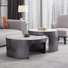 Modern Living Room Furniture Gold Stainless Steel White Marble Center Coffee Table
