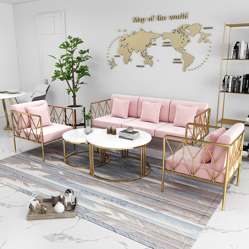 Sintered Stone Top Coffee Table and End Table Luxury Marble Modern Gold Stainless Steel for Living Room