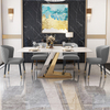 Dining Room Home Furniture 6 Dining Chairs Modern Stainless Steel Dining Table Set