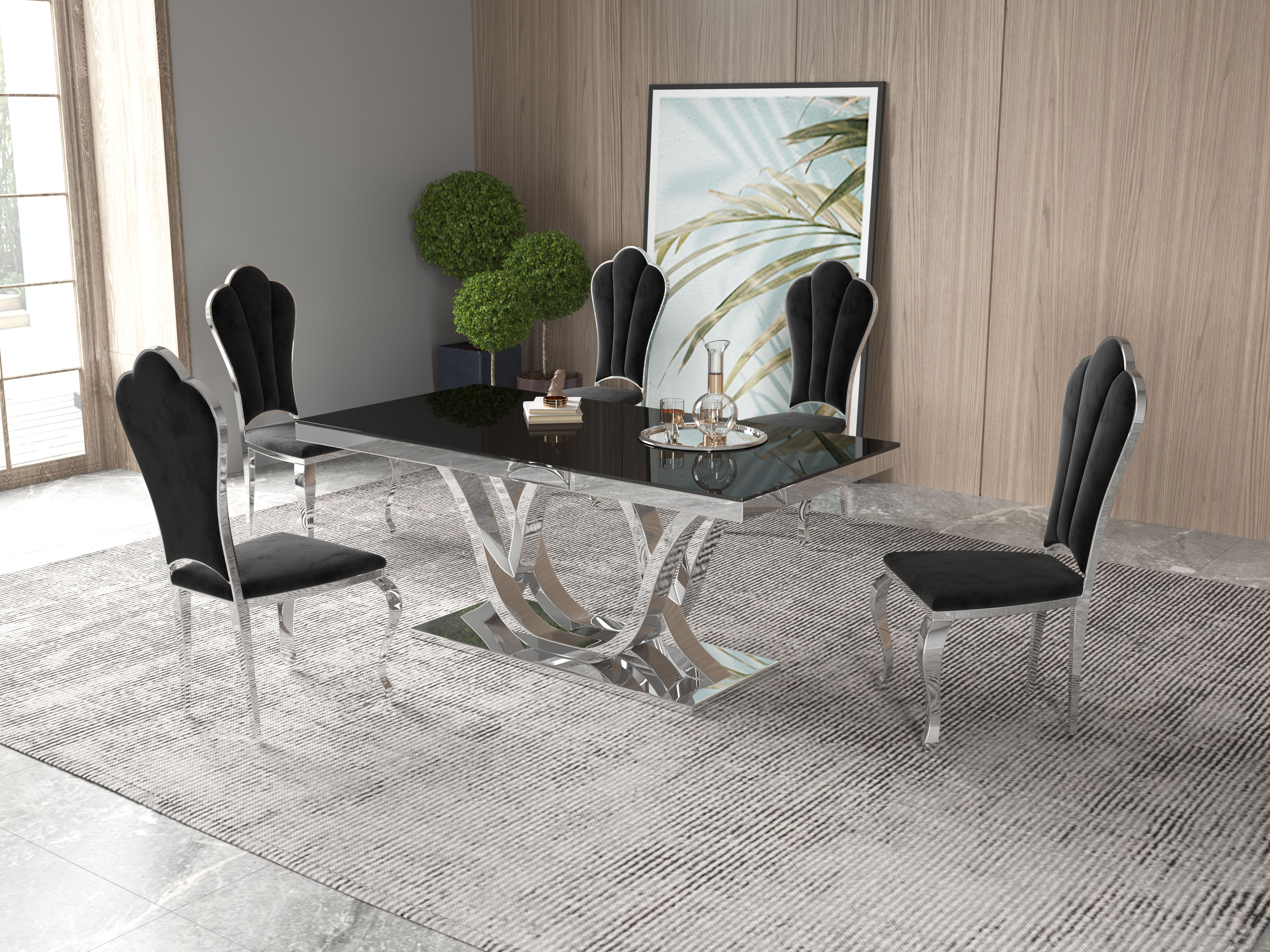 actory Customized Extension Modern Luxury Furniture Manufacturer Factory Modern 6 8 Seater Chairs Sintered Stone Mable Top Dining Table Set for Home