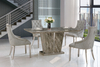 Customization Luxury European Style Classic 6 Chairs White Marble Dining Table Set