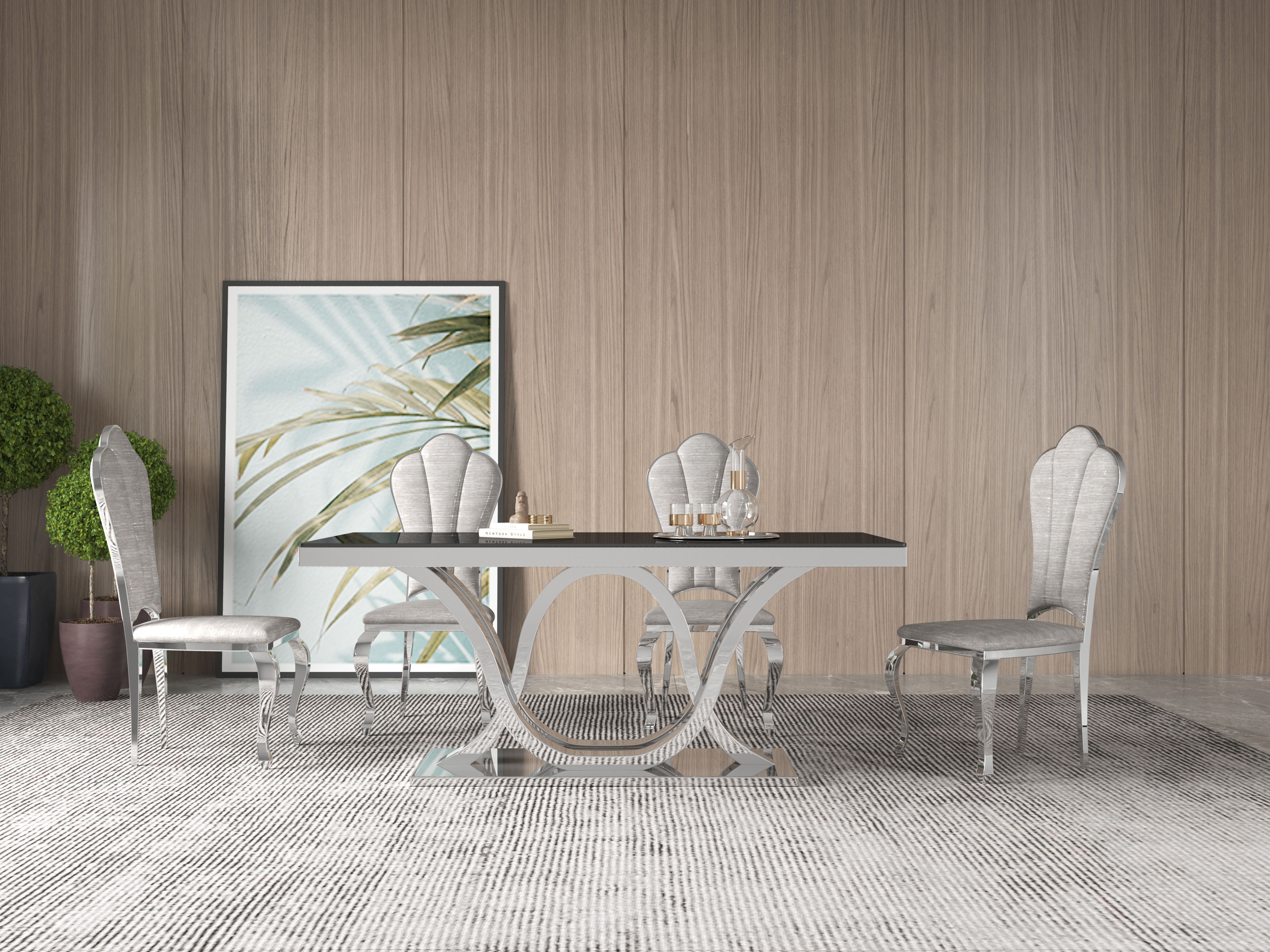 actory Customized Extension Modern Luxury Furniture Manufacturer Factory Modern 6 8 Seater Chairs Sintered Stone Mable Top Dining Table Set for Home