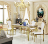 ODM OEM Home Hotel Furniture Marble Table Set Round Rotating Sintered Stone Restaurant Dining Table And Chair
