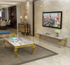 Nordic Marble Top with Wood Body Tea Center Table Coffee Table for Living Room