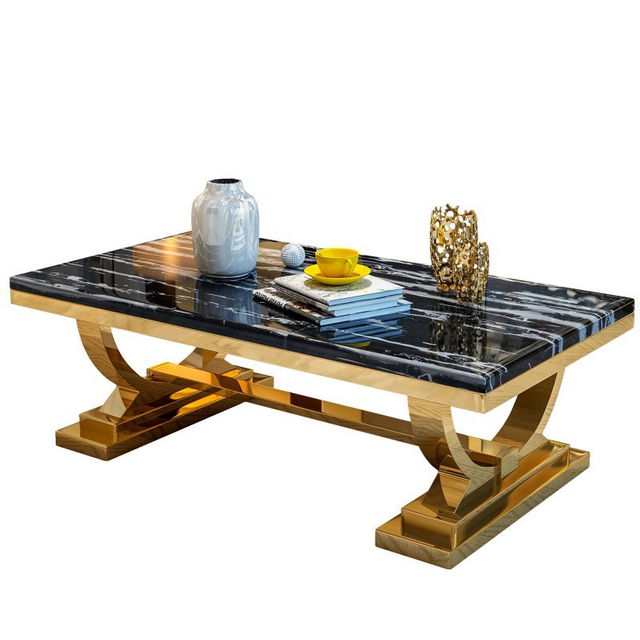 Good Quality Golden Metal Coffee Table for Cheap Simple Round Marble Top Coffee Tables