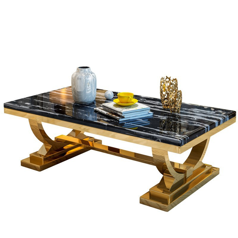 Good Quality Golden Metal Coffee Table for Cheap Simple Round Marble Top Coffee Tables