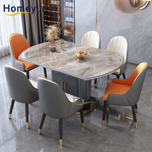 Modern Extendable Tempered Glass Dining Table 