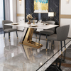 Dining Room Home Furniture 6 Dining Chairs Modern Stainless Steel Dining Table Set