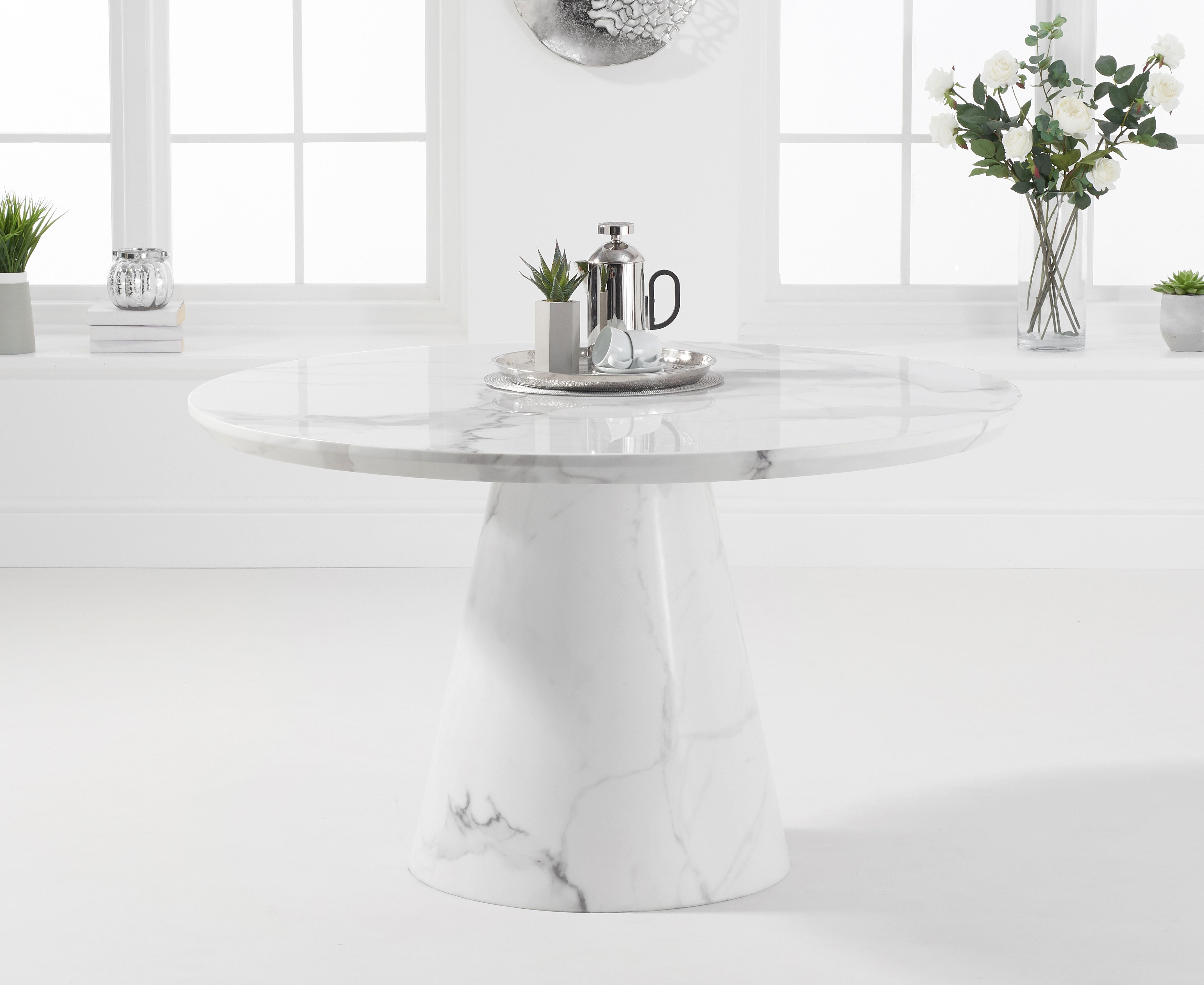 Custom Round Natural Marble Table Top Stone Base Dinner Room Furniture Coffee Table Luxury Green Marble Dining Table