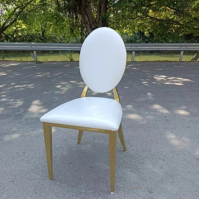 Wholesale Stacking Gold Stainless Steel Dining Chair Wedding Banquet Hall Chairs