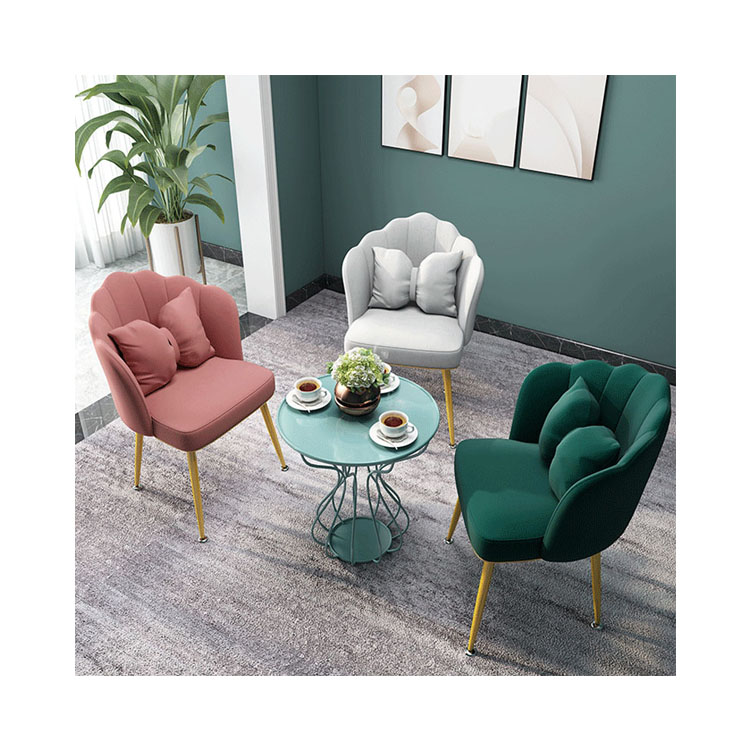 Luxury Relax Leather Leisure Accent Chair Living Room Furniture Metal Leg Leisure Modern Design Fabric Armchair Bedroom Accent Chairs for Hotel Lobby Furniture