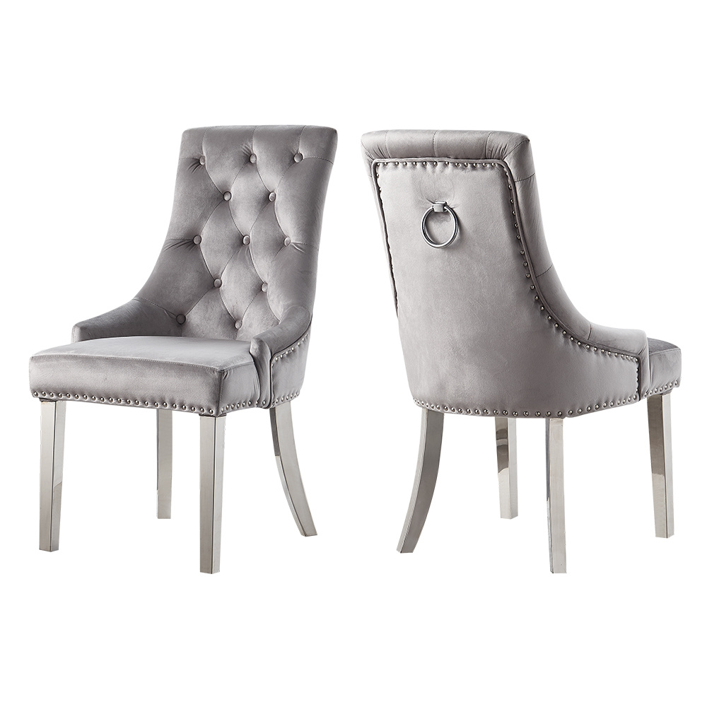 Gold Stainless Steel Banquet Dining Chair Sets for Wedding Events
