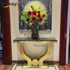 Quickly Deliver Five Star Black Marble Mirrored Console Table