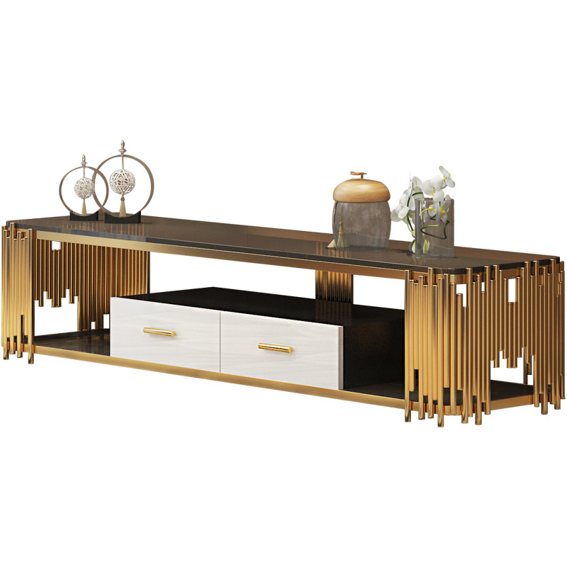 Black Marble Glass Modern Luxury Coffee Tables