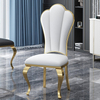 Modern Chinese Hotel Furniture Highback Rose Gold Outdoor Dining Banquet Restaurant Event Stainless Steel Wedding Chair