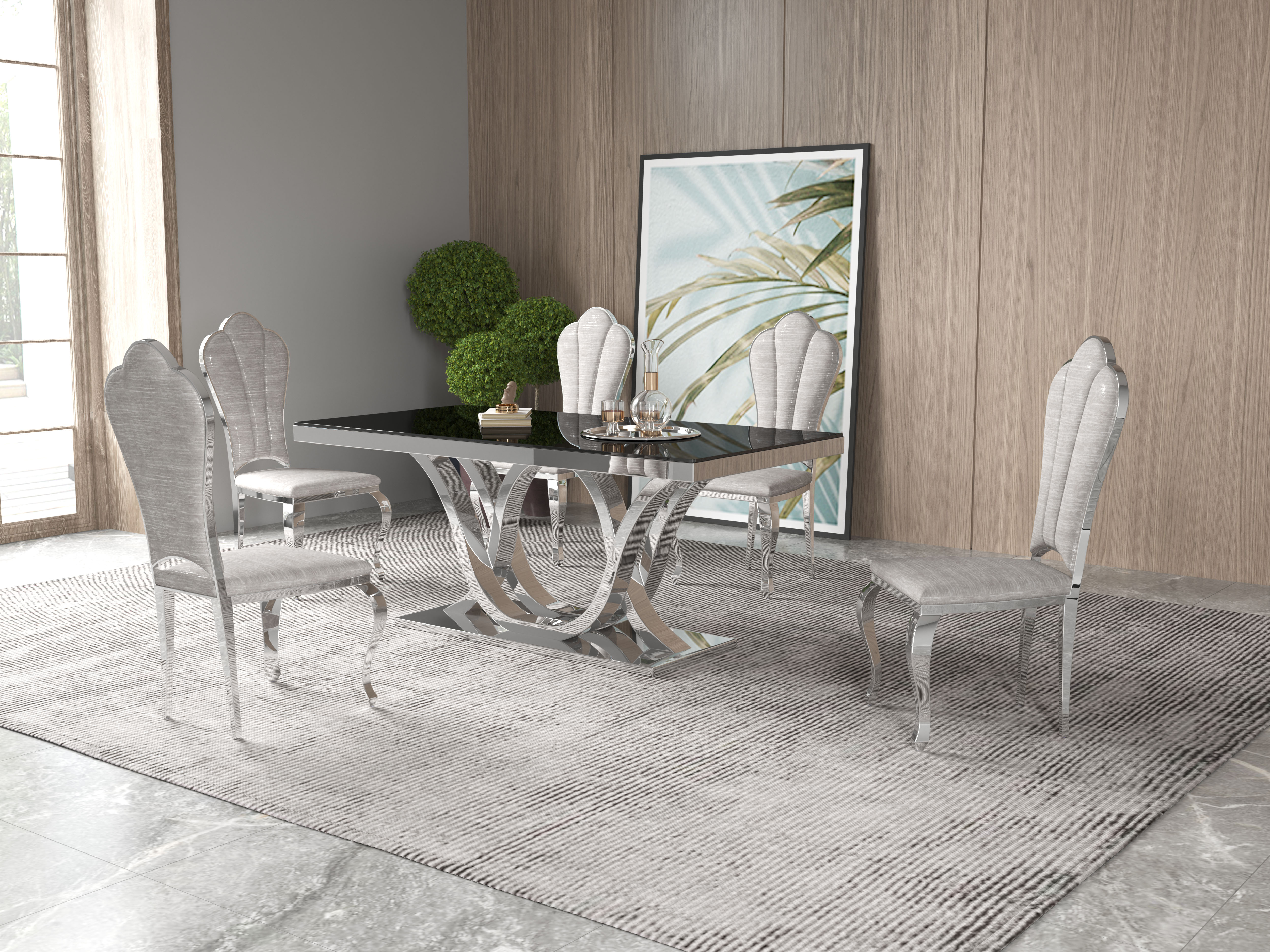 actory Customized Extension Modern Luxury Furniture Manufacturer Factory Modern 6 8 Seater Chairs Sintered Stone Mable Top Dining Table Set for Home