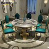 Modern Italian Design Luxury Marble Dining Table Home Furniture Marble Top Metal Leg Dining Table
