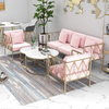 Sintered Stone Top Coffee Table and End Table Luxury Marble Modern Gold Stainless Steel for Living Room