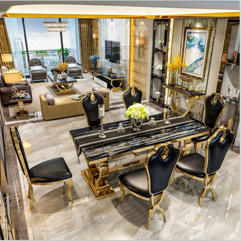 Good Quality Golden Metal Coffee Table for Cheap Simple Round Marble Top Coffee Tables