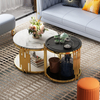 Black Marble Glass Modern Luxury Coffee Tables
