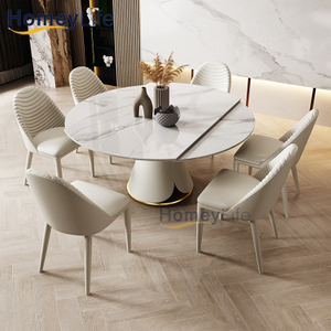 Italian Modern Folding Extendable Dining Table Sets