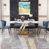 Dining Room Home Furniture 6 Dining Chairs Modern Stainless Steel Dining Table Set