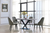 Modern Minimalist Sintered Stone Home Furniture Light Luxury Dining Table Set with Black Metal Legs