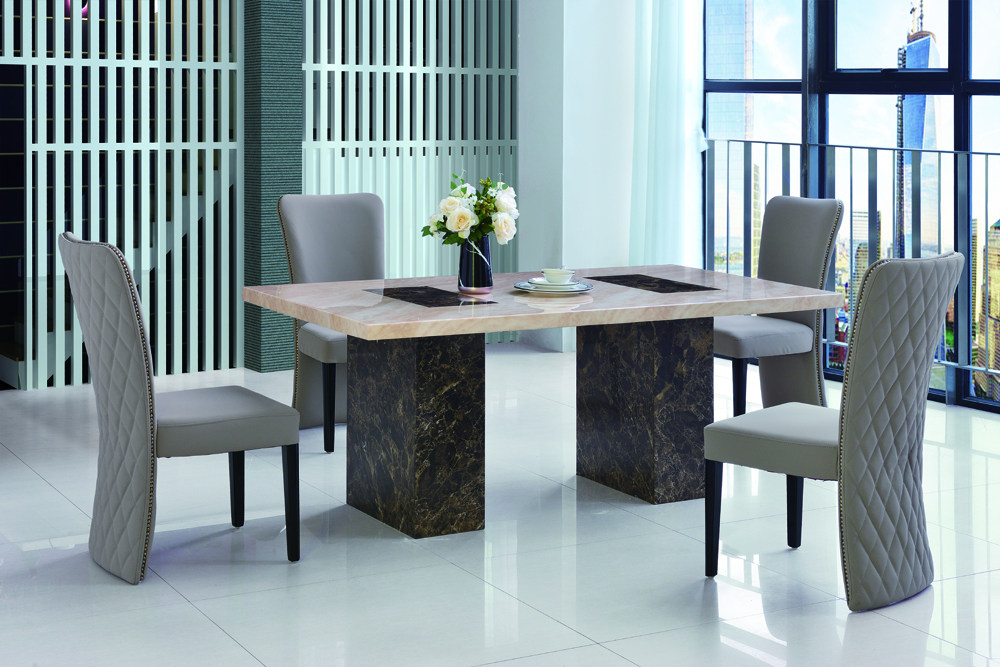 Luxury Restoration Marble Restaurant Home Room Furniture Sets Coffee LED Dining Table