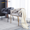 Nordic Style Modern Outdoor Banquet Furniture Velvet Armrest Home Lounge Restaurant Dining Chair for Living Room