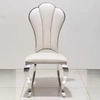 Modern Chinese Hotel Furniture Highback Rose Gold Outdoor Dining Banquet Restaurant Event Stainless Steel Wedding Chair