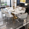 Dining Room Home Furniture 6 Dining Chairs Modern Stainless Steel Dining Table Set