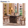 Luxury Modern Marble Restaurant Room Sets Coffee LED Home Furniture Dining Table