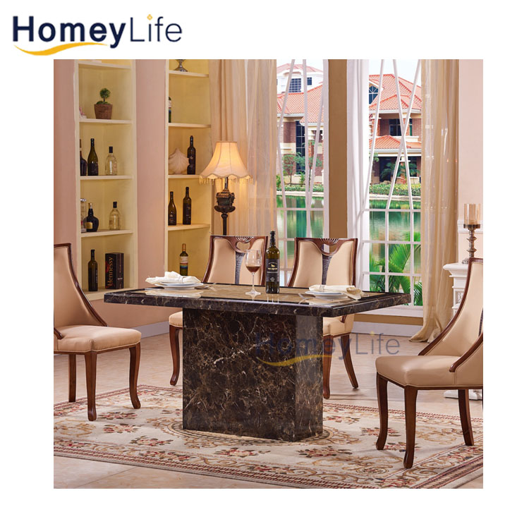 Luxury Modern Marble Restaurant Room Sets Coffee LED Home Furniture Dining Table