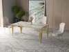 actory Customized Extension Modern Luxury Furniture Manufacturer Factory Modern 6 8 Seater Chairs Sintered Stone Mable Top Dining Table Set for Home