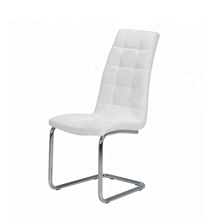 Italian PU Leather Cushion Dining Chair Chrome Wholesale Luxury Home Furniture Supplier Hotel Dining Chairs