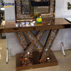 Quickly Deliver Five Star Black Marble Mirrored Console Table