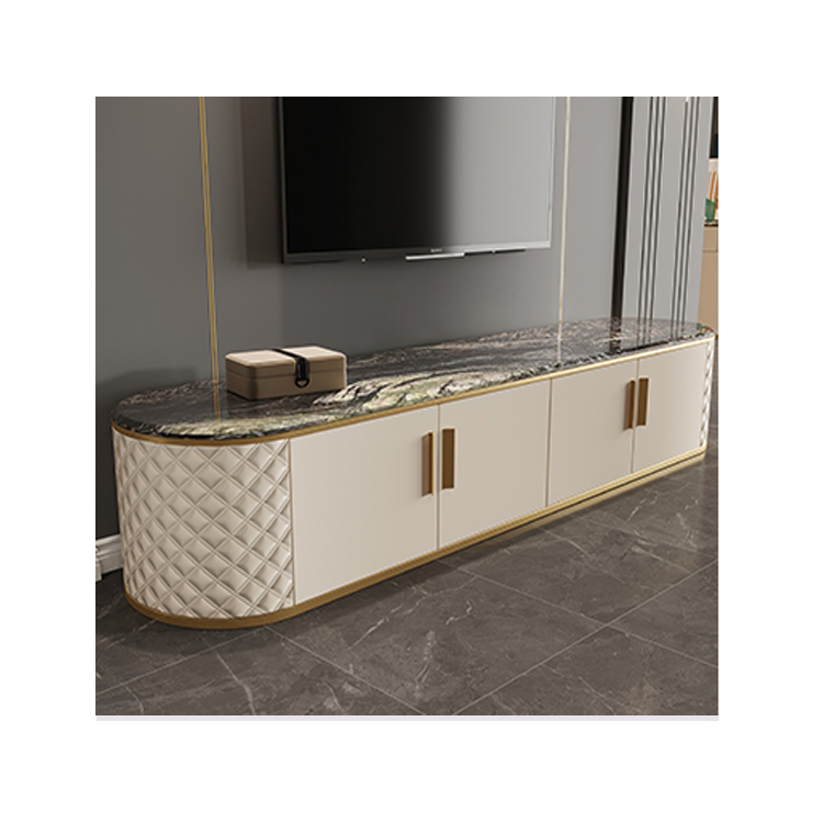 Hot Sales Furniture Modern Metal TV Stand with Marble Top