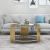 Black Marble Glass Modern Luxury Coffee Tables