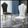 Modern Chinese Hotel Furniture Highback Rose Gold Outdoor Dining Banquet Restaurant Event Stainless Steel Wedding Chair