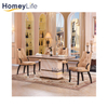 Luxury Modern Marble Restaurant Room Sets Coffee LED Home Furniture Dining Table