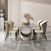 Home Furniture Living Room Stainless Steel Dining Table Fiberglass Dining Table Set