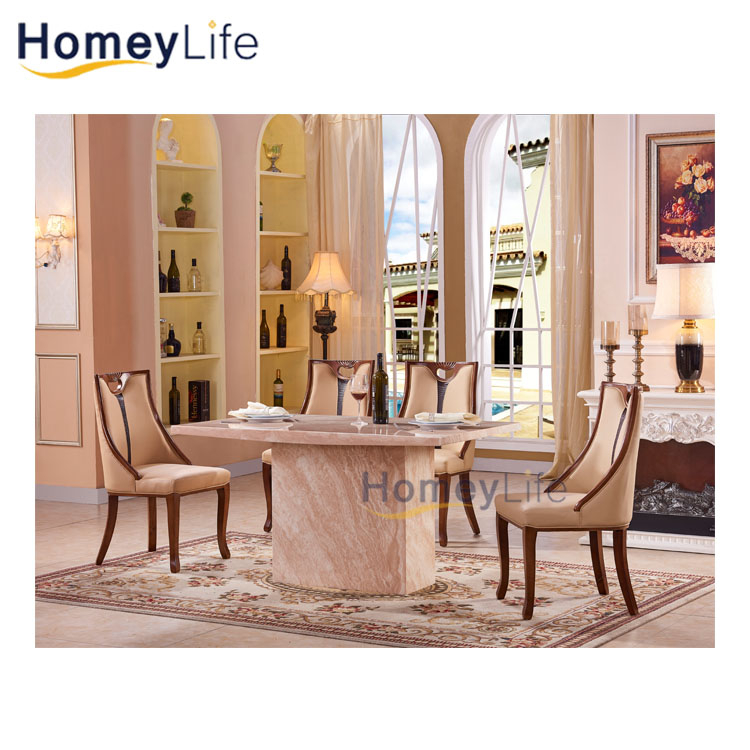 Luxury Modern Marble Restaurant Room Sets Coffee LED Home Furniture Dining Table