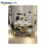 Modern Italian Design Luxury Marble Dining Table Home Furniture Marble Top Metal Leg Dining Table
