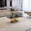 Excellent Quality Stainless Steel Base Coffee Table Marble Restaurant Coffee Table
