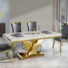Home Furniture Modern Dinning Room Table Sets Stainless Steel Base Marble Dining Table No Reviews Yet