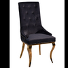 Velvet Upholstered Dining Chair Set with Chrome Stainless Steel Plating Leg Free Shipping Home Furniture for Dining Room